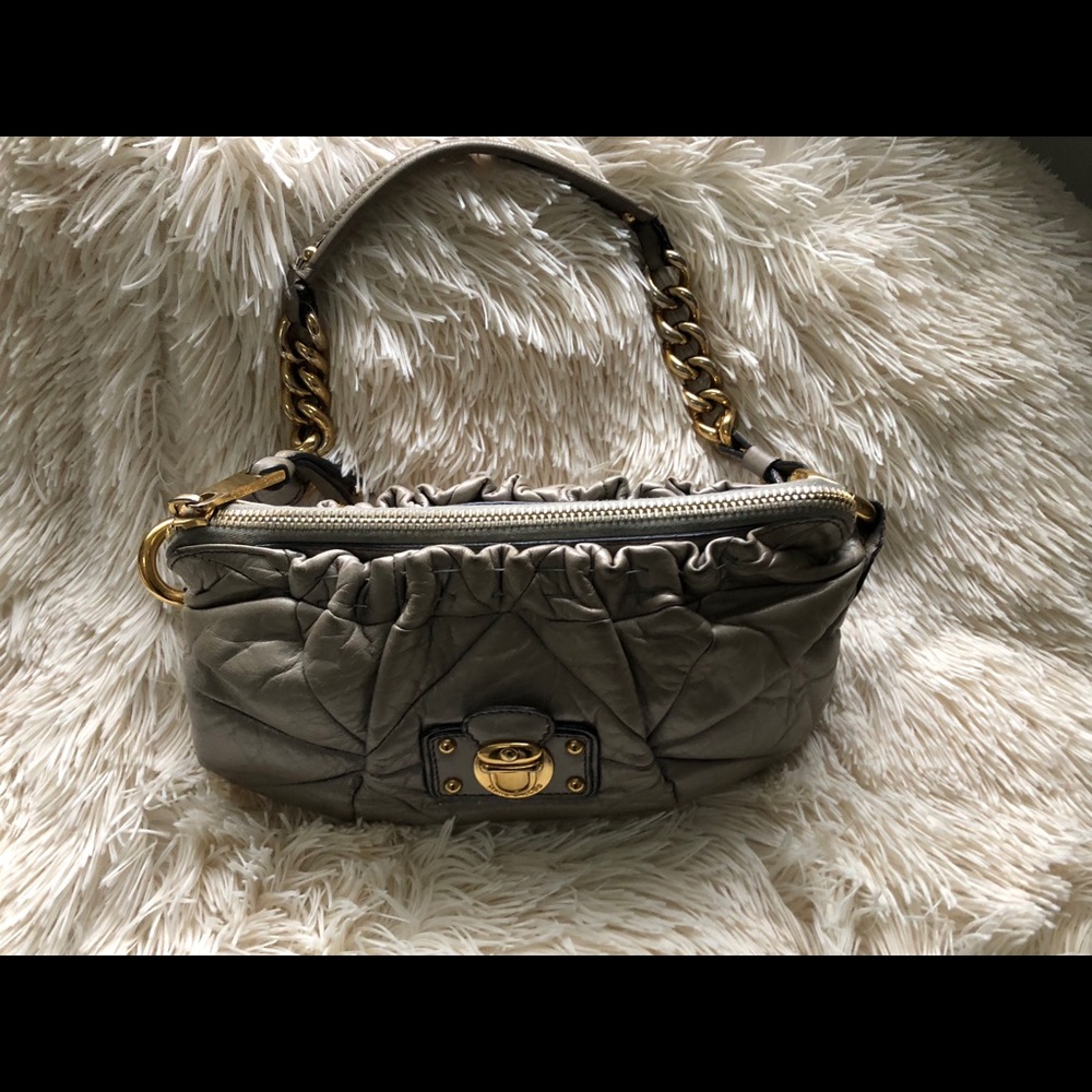 Marc Jacobs Silver Leather Patchwork Camilla Bag - image 4